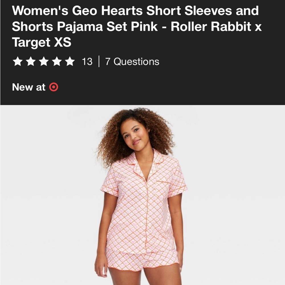 Roller Rabbit x Target Geo Hearts Short Sleeve Pajama Set